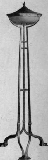 A beautiful modern design in copper for an oil or electric lamp