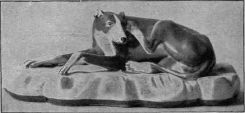 A beautifully modelled Rockingham greyhound