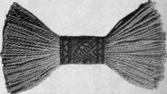 A tassel penwiper, consisting only of two tassels of silk, passed through a galon band, which forms the centre