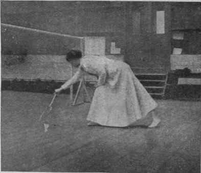 An attempt to return a drop shot