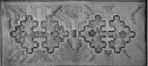 Fig. 1. A simply worked design for raffia embroidery. Used in one length, as shown, this would form a charming waist belt, or the