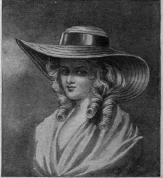 Fig. 10. In Raeburn's Portrait of a Lady the grey poudre effect is heightened by a broad Ieghorn hat and white berthe