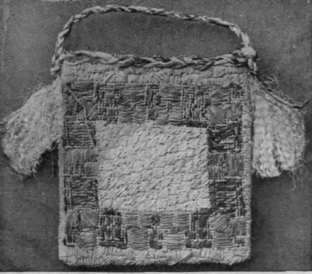 Fig. 3. A shopping bag in raffia work, lined with sateen, is both uncommon and useful
