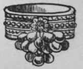 Fig. 4. An Fast Indian silver  pendant ring, with pear shaped drops that tinkle as the hand moves