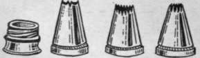 Fig. 4. Icing tubes for ornamentation