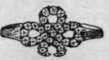 Fig. 5. An early eigh teenth century love ring in the form of a true lovers' knot, set with small diamonds, such as was worn by the Earl of Northampton who died in 1614