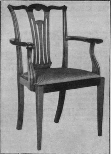 A typical Chippendale chair   a style which, with its pleasing lines and simple, restful carving, is more admired than any other