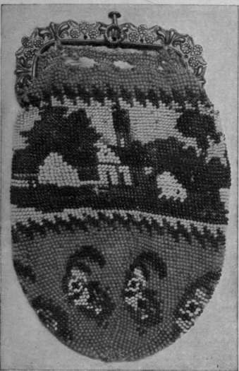 Fig. 2. A fine example of old beadwork. The colouring is wonderfully vivid and the design well carried out