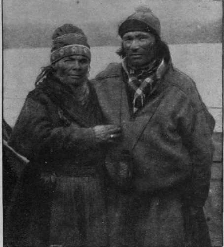 Peasant husband and wife of the district of Hammerfest, Norway. This is the most northerly town of Europe, and lies within the Arctic Circle