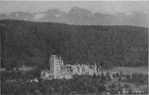 Balmoral Castle, the romantically situated Highland home so beloved by our Royal Family. Its position by the River Dee, facing the majestic range of Lochnagar, makes it one of the most beautiful of Royal residences