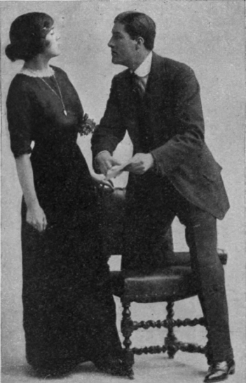 Fig. 4. A Lovers' Quarrel. The anger on the face of the hero admirably depicted