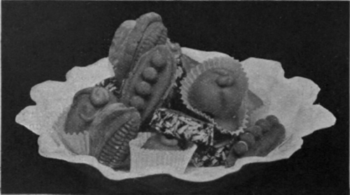 Marzipan, Fondants, or Neapolitan Creams. each in a tiny paper case, are well within the powers of the home sweet maker