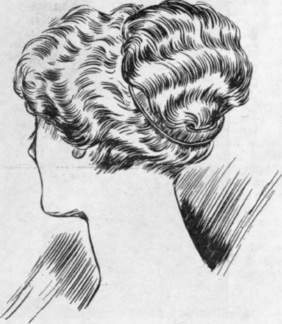 The appearance when finished of the Pompadour with a torsade coil