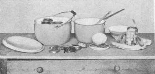 Utensils necessary for canning.