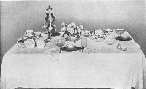 Table laid for Breakfast.