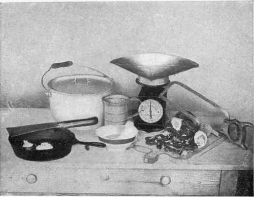 Utensils and Materials for the Starting of Brown Soup