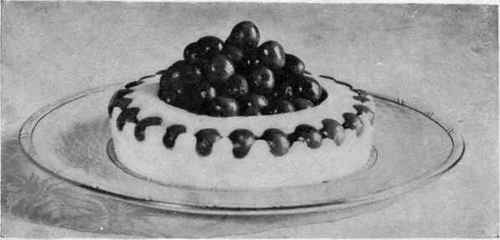 Cornstarch Pudding With Canned Cherries.