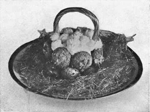 Macaroon Basket Filled with Ice Cream.