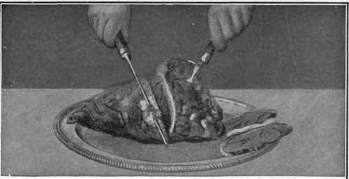 Carving. Leg of Mutton