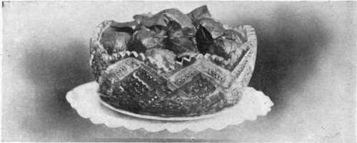 Brandied Teaches Garnished With Leaves