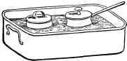 Bain Marie, or Water Bath.