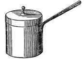 Modern Copper Soup or Stock Pot.
