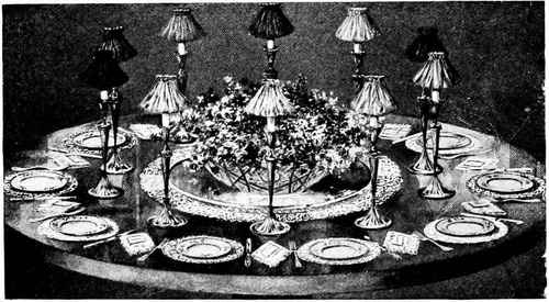 Luncheon Table, Centrepiece Of Sweet Peas