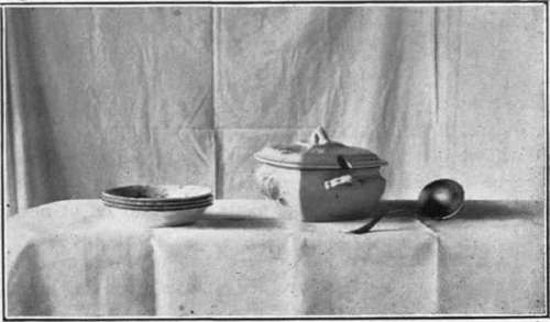 Soup Tureen, Ladle and Coups