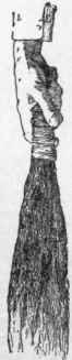 Splint broom for applying spray. An early device.