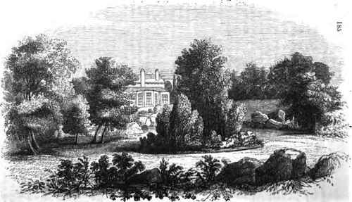 View of the House from a distant part of the Rocky Lawn,