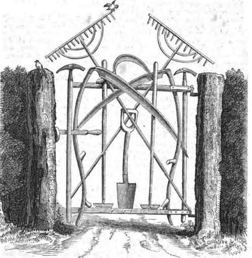 Ornamental Garden Gate at Wodenethe, the residence of H. W. Sargent, Esq.