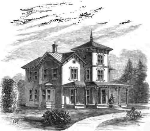 Design for Dwelling House   Perspective View.