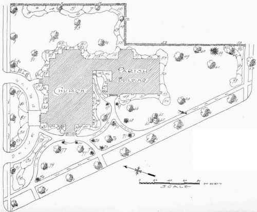 Planting Plan Fig. 190. Lot is 265 x 325 ft. See Key, pages 265 and 267.