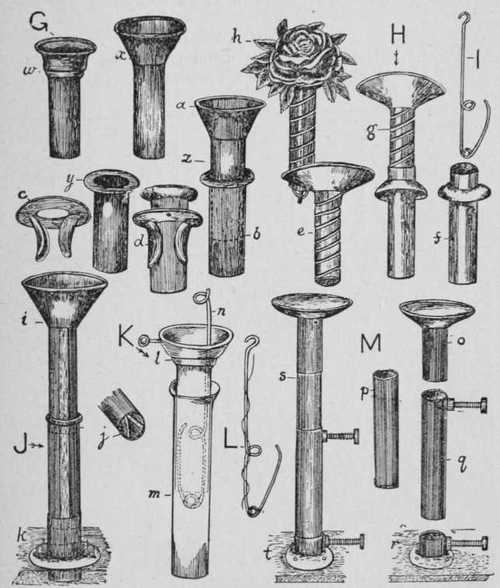 Fig. 41. How to Exhibit Roses. II. Cups And Tubes