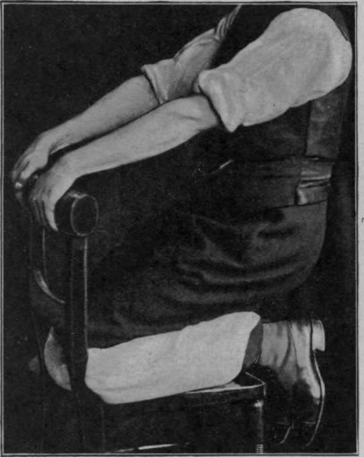 Fig. 124.   The end position of kneeling trunk falling and raising