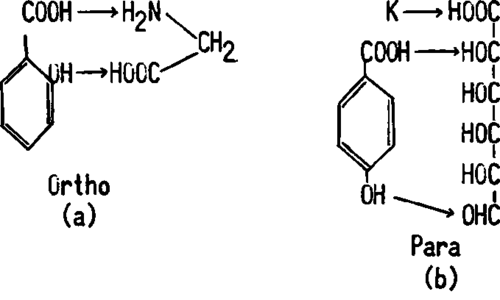 The ortho oxybenzoic acid (salicylic acid) is bound in the organism to glycocoll