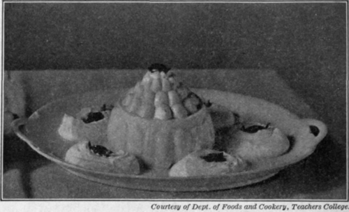 Fig. 105.   A gelatin mold is an attractive dessert.