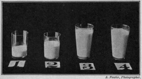 Fig. 124.   100 calorie portions of milk and cream.