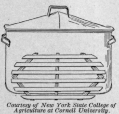 Fig. 49.   A sterilizer with a rack may be used for steriliz ing cans and glasses.