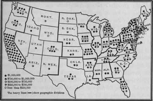FRUITS AND NUTS VALUE BY STATES   1909.
