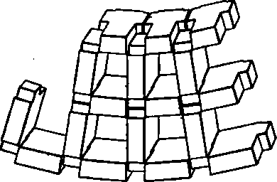 Isometric view of checkers.