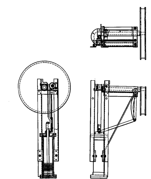 Operating mechanism for stock line recorder.