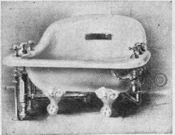 Fig. 1.7 Enameled lron Sitz Bath with Complete Fittings