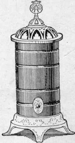 Fig. 128. Common Form of Portable Heater, Connected by Rubber Tubing to Gas Jet.