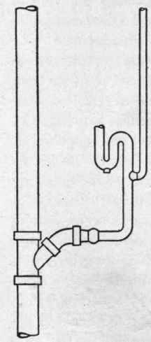 Fig. 154. Prevention of Siphoning Thwarted by Improper Placing of Vent Connection.