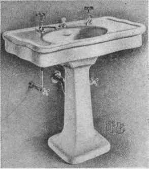 Fig. 21. Lavatory on Pedestal Courtesy of Federal Huber Company, Chicago