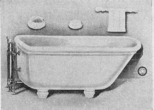 Fig. 3. Solid Porcelain Bathtub, French Pattern Courtesy of The Trenton Potteries Company, Trenton, New Jersey