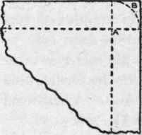 Fig. 57. Marking Off Bottom Sheet of Lead for Tank Lining. Leaving Edge to be Turned Up.
