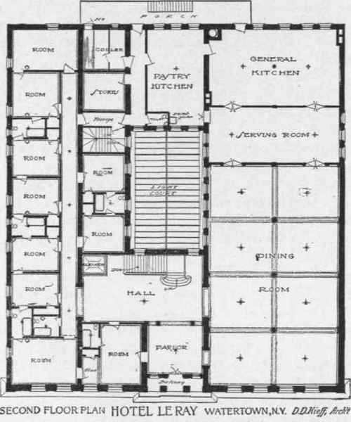 Fig. 101 Second Floor Plan of Hotel