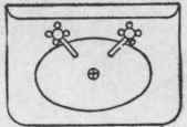 Fig. 34 Plan Symbol for Lavatory